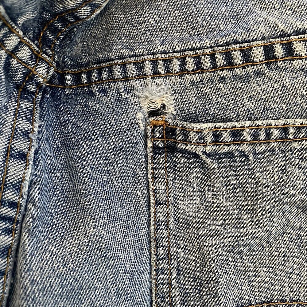 US Polo Assn Denim Y2K Carpenter Shorts Light Wash Size 40 Vintage 90s - Picture 16 of 16